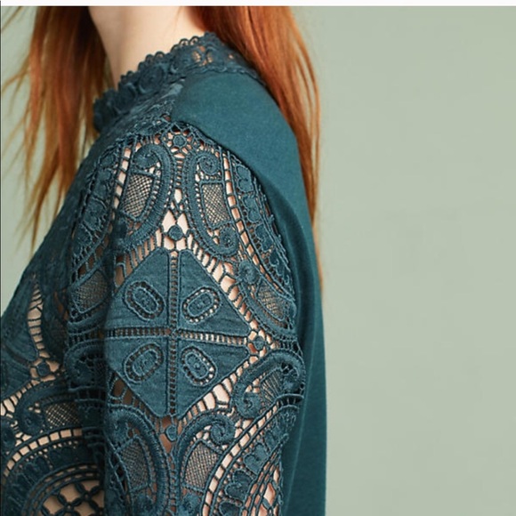 Anthropology lace medallion top - Picture 2 of 4